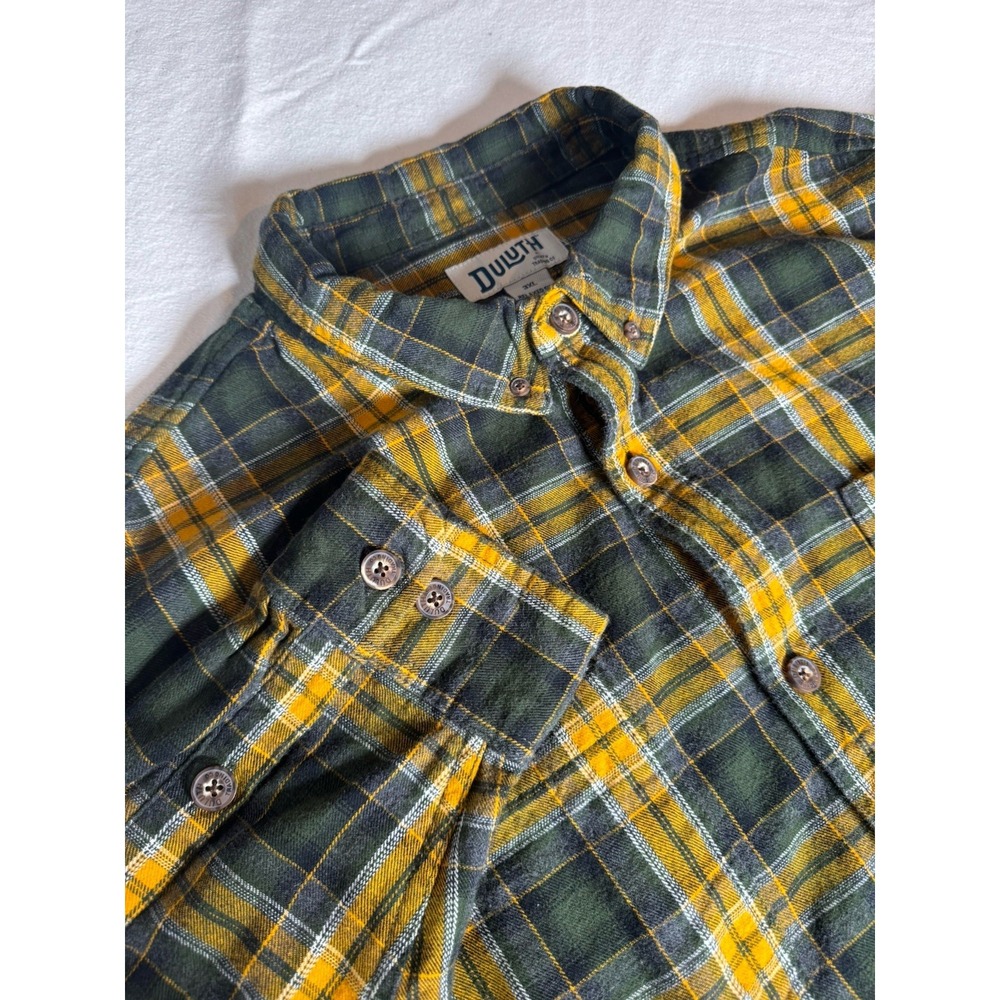 Duluth Trading Co Flannel Shirt 3XL Plaid Cotton Fall Layering Cool Rugged Style